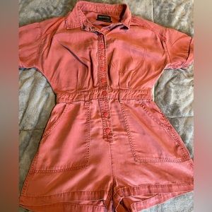 Pink Urban Outfitters Valerie Surplus Romper